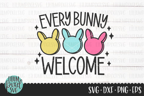 Every Bunny Welcome - Retro Bunnies SVG Lilium Pixel SVG 