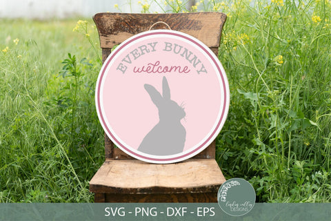 Every Bunny Welcome SVG-Easter Round SVG-Bunny SVG SVG Linden Valley Designs 