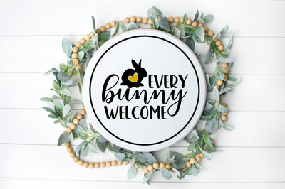 Every Bunny Welcome SVG, PNG, DXF | Easter Round Door Sign SVG So Fontsy Design Shop 