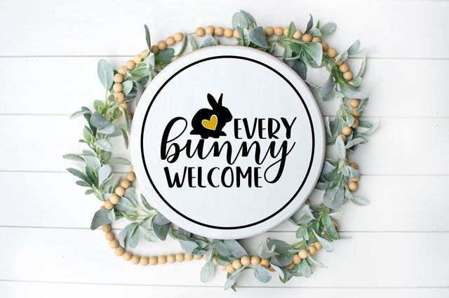 Every Bunny Welcome SVG, PNG, DXF | Easter Round Door Sign SVG So Fontsy Design Shop 