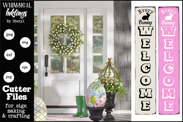 Every Bunny Welcome Vertical Easter SVG SVG Whimsical Inklings 
