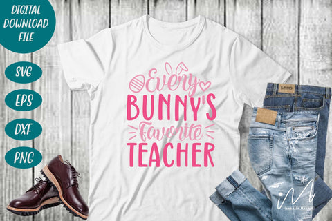 Every bunny's favorite teacher svg, Easter teacher svg SVG Isabella Machell 
