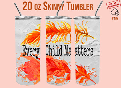 Every Child Matters Tumbler Skinny Full Wrap 20oz Png, Save Our Children Tumbler Wrap, Dream Catcher Tumbler Straight and Tapered Wrap SVG 1966digi 