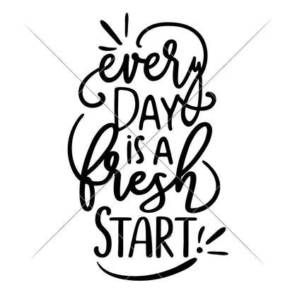 Every Day is a fresh Start SVG Chameleon Cuttables 
