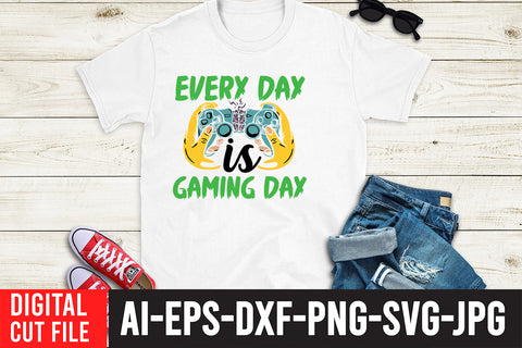 Every Day Is Gaming Day SVG Design SVG BlackCatsMedia 