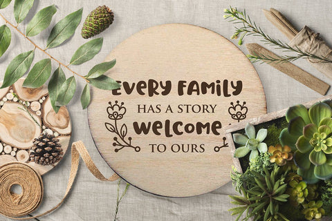 Every family has a story Welcome to ours Family SVG Quote cut file SVG Zoya Miller 