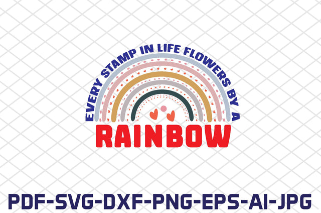every stamp in life flowers by a rainbow SVG farhad farhad 