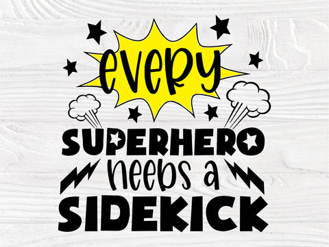 Every Superhero Needs A Sidekick Svg Png Eps Pdf Jpg Cut File, Daddy and Son Svg, Baby Boy Svg, Superhero Svg, Cameo Cricut, Baby Onesie Svg SVG TonisArtStudio 