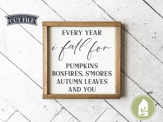 Every Year I Fall For Pumpkins SVG | Autumn SVG | Farmhouse Sign Design SVG LilleJuniper 