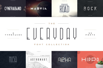 Everyday Font Collection | 8in1 Font VPcreativeshop 