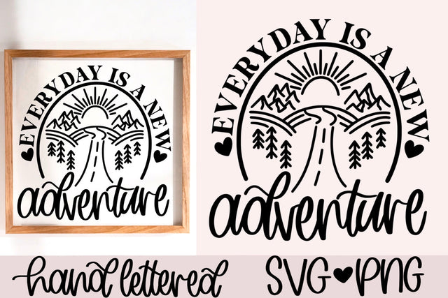 Everyday is a new adventure svg, travel quote svg, travel mug svg, camping shirt svg, road trip svg, travel saying svg, travel tote bag svg SVG AnitaAlyiaLettering 