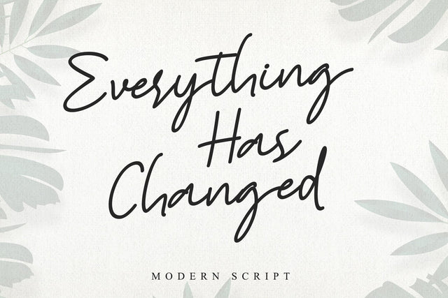 Everything Has Changed Font Stefani Letter 