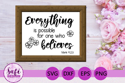 Everything is Possible Bible Verse SVG SVG Safi Design 
