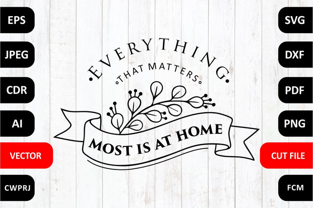 Everything that matters most is at home Family SVG Quote cut file SVG Zoya Miller 