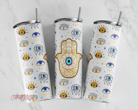 EVIL EYE 20oz skinny tumbler sublimation designs for straight,tapered tumbler Png Sublimation CaldwellArt 