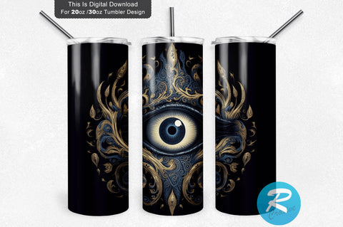 Evil Eye Moon 20 oz / 30 oz Skinny Tumbler Sublimation Regulrcrative 