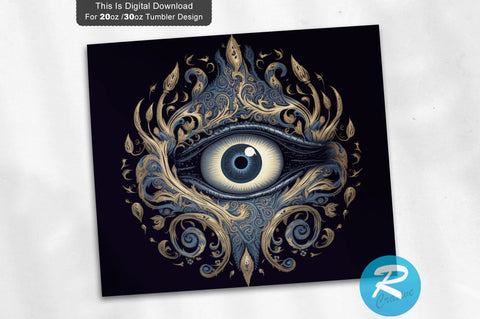 Evil Eye Moon 20 oz / 30 oz Skinny Tumbler Sublimation Regulrcrative 