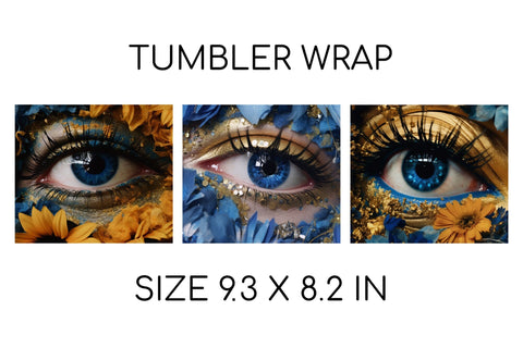 Evil Eye Skinny Tumbler Wrap Sublimation Bundle Sublimation OrangeBrushStudio 