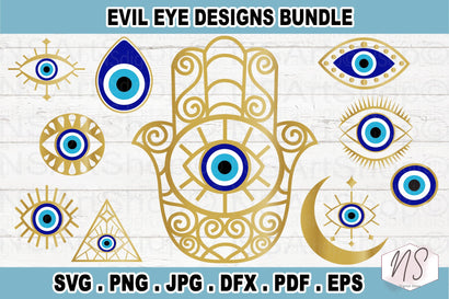 Evil Eye SVG Bundle, Humsa SVG Cut files, Turkish Eye SVG, Evil Eye Protection SVG, eps, dxf, png, Files For Cricut, silhouette SVG NS Arts Shop 