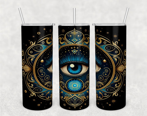 Evil Eye Tumbler Wraps Bundle, 20 Oz Skinny Tumbler Mystical Sublimation Designs, Evil Eye Tumbler PNG, Seamless Tumbler PNG, 5 Designs Sublimation HappyDesignStudio 