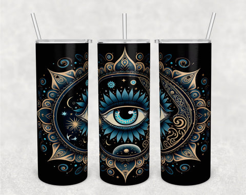 Evil Eye Tumbler Wraps Bundle, 20 Oz Skinny Tumbler Mystical Sublimation Designs, Evil Eye Tumbler PNG, Seamless Tumbler PNG, 5 Designs Sublimation HappyDesignStudio 