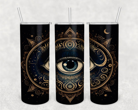 Evil Eye Tumbler Wraps Bundle, 20 Oz Skinny Tumbler Mystical Sublimation Designs, Evil Eye Tumbler PNG, Seamless Tumbler PNG, 5 Designs Sublimation HappyDesignStudio 