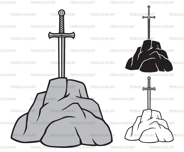 Excalibur sword SVG TribaliumArtSF 