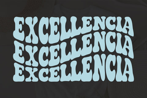 Excellencia svg, wavy style svg, EPS PNG Cricut Instant Download SVG Fauz 