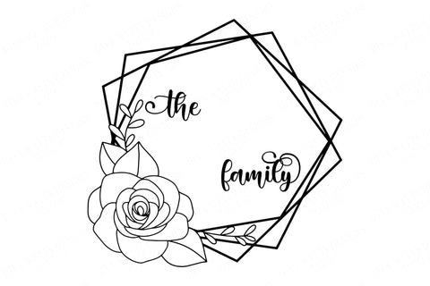 Exclusive - Rose Family Name Wreath - You Customize SVG Diva Watts Designs 