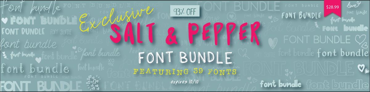 Exclusive Salt and Pepper Fonts Bundle