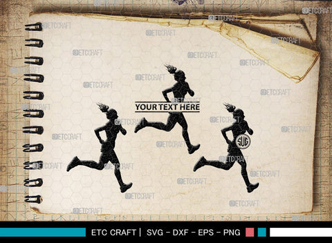 Exercise Run Monogram, Exercise Run Silhouette, Exercise Run SVG, Exercise Svg, Runner Svg, Sport Svg, SB00354 SVG ETC Craft 