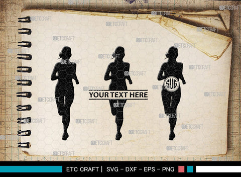 Exercise Run Monogram, Exercise Run Silhouette, Exercise Run SVG, Exercise Svg, Runner Svg, Sport Svg, SB00354 SVG ETC Craft 