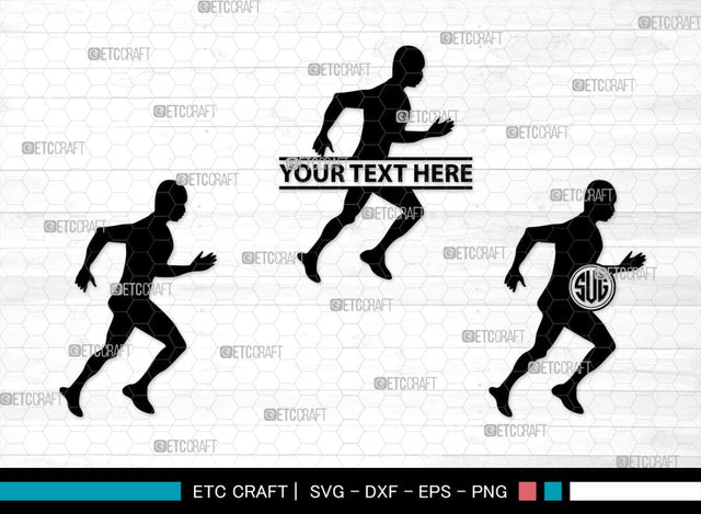 Exercise Run Monogram, Exercise Run Silhouette, Exercise Run SVG, Exercise Svg, Runner Svg, Sport Svg, SB00354 SVG ETC Craft 
