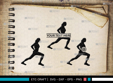 Exercise Run Monogram, Exercise Run Silhouette, Exercise Run SVG, Exercise Svg, Runner Svg, Sport Svg, SB00354 SVG ETC Craft 