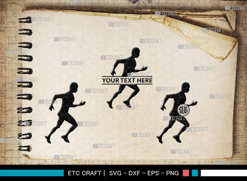 Exercise Run Monogram, Exercise Run Silhouette, Exercise Run SVG, Exercise Svg, Runner Svg, Sport Svg, SB00354 SVG ETC Craft 