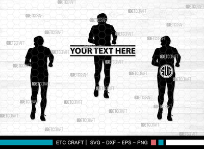 Exercise Run Monogram, Exercise Run Silhouette, Exercise Run SVG, Exercise Svg, Runner Svg, Sport Svg, SB00354 SVG ETC Craft 