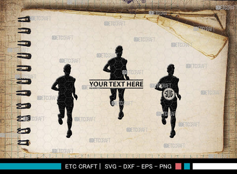 Exercise Run Monogram, Exercise Run Silhouette, Exercise Run SVG, Exercise Svg, Runner Svg, Sport Svg, SB00354 SVG ETC Craft 