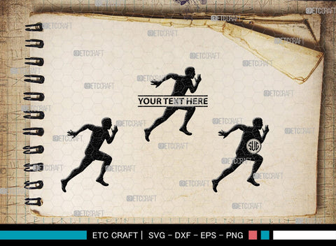Exercise Run Monogram, Exercise Run Silhouette, Exercise Run SVG, Exercise Svg, Runner Svg, Sport Svg, SB00354 SVG ETC Craft 