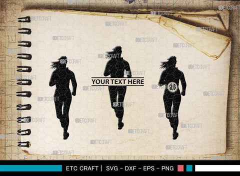 Exercise Run Monogram, Exercise Run Silhouette, Exercise Run SVG, Exercise Svg, Runner Svg, Sport Svg, SB00354 SVG ETC Craft 