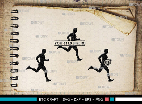 Exercise Run Monogram, Exercise Run Silhouette, Exercise Run SVG, Exercise Svg, Runner Svg, Sport Svg, SB00354 SVG ETC Craft 