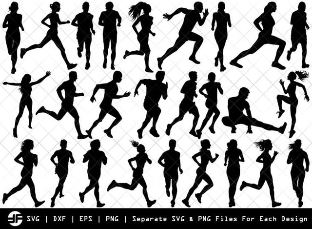Exercise Run SVG | Fitness Silhouette Bundle | SVG Cut File SVG ETC Craft 