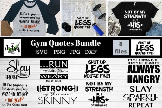 Exercise svg bundle - Gym svg bundle - workout quotes bundle SVG The Artsy Spot 