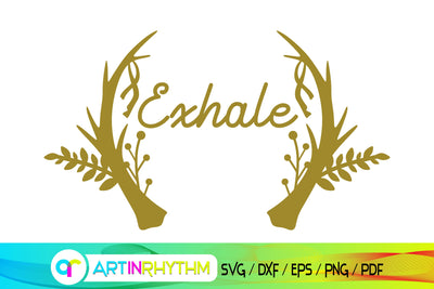 exhale svg, antler svg SVG Artinrhythm shop 