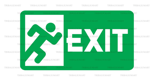 Exit sign SVG TribaliumArtSF 