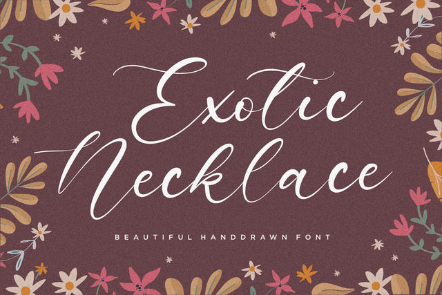 Exotic Necklace Beautiful Handdrawn Font Font Balpirick 