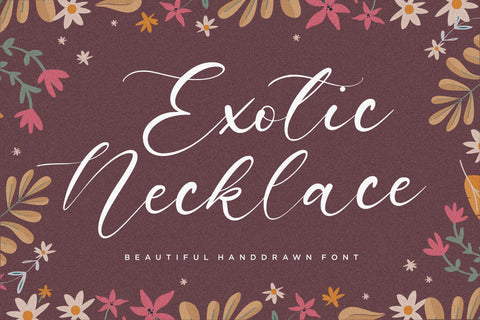 Exotic Necklace Beautiful Handdrawn Font Font Balpirick 