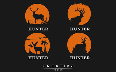 Expedition adventure wild deer logo design set vector template. SVG naemmiah021 