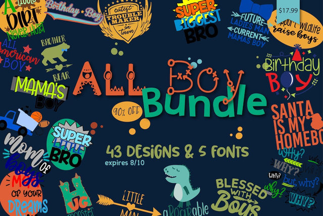 Expired: All Boy Bundle Bundle So Fontsy Design Shop 