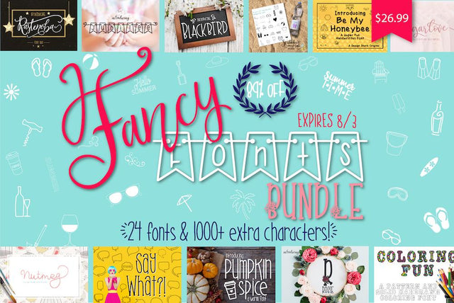 Expired: Fancy Fonts Bundle Bundle So Fontsy Design Shop 