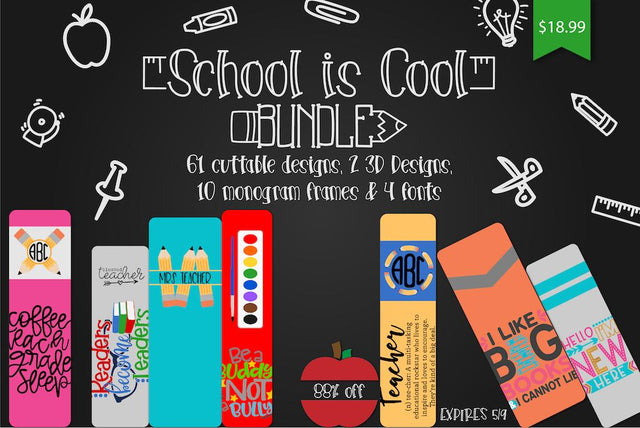 Expired: School Is Cool Bundle Bundle So Fontsy Design Shop 